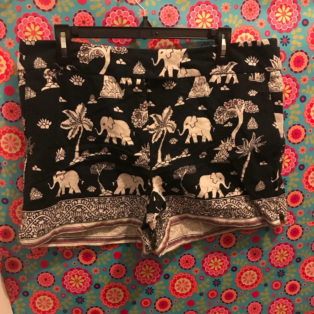 Loft Elephant Printed Shorts-Size 12